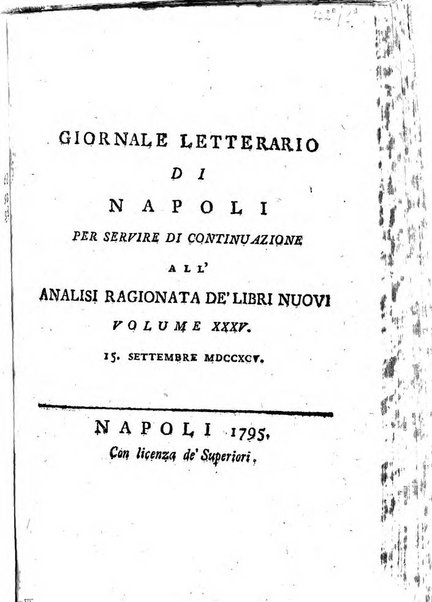 Giornale letterario di Napoli per servire di continuazione all'Analisi ragionata de' libri nuovi